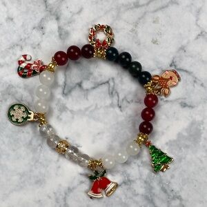 Festive Charm Bracelet with Holiday Accents